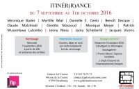Itinér(r)ance. Du 7 septembre au 1er octobre 2016 à Strasbourg. Bas-Rhin.  15H00